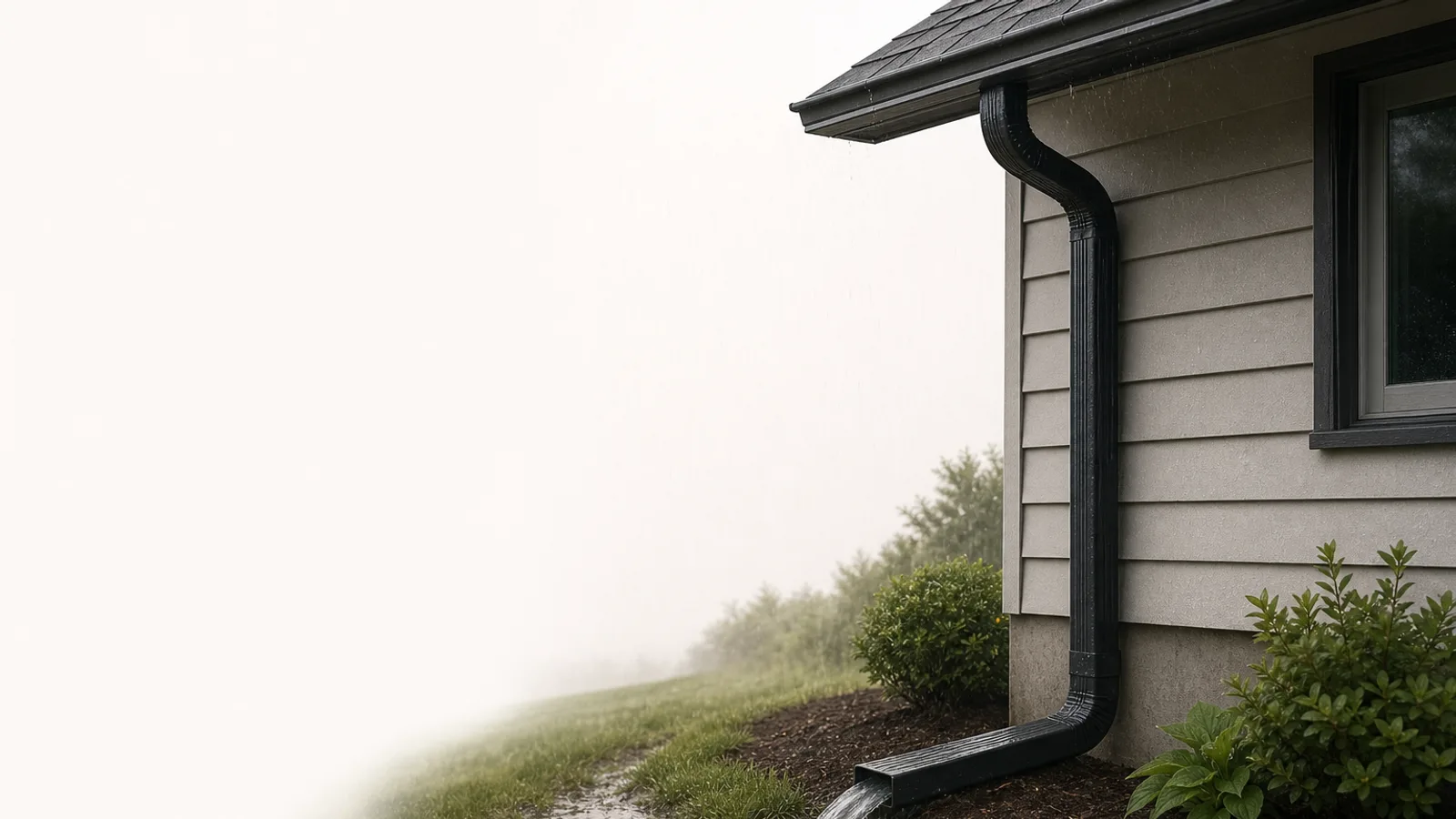 The real timeline for getting roof water carried away from the house